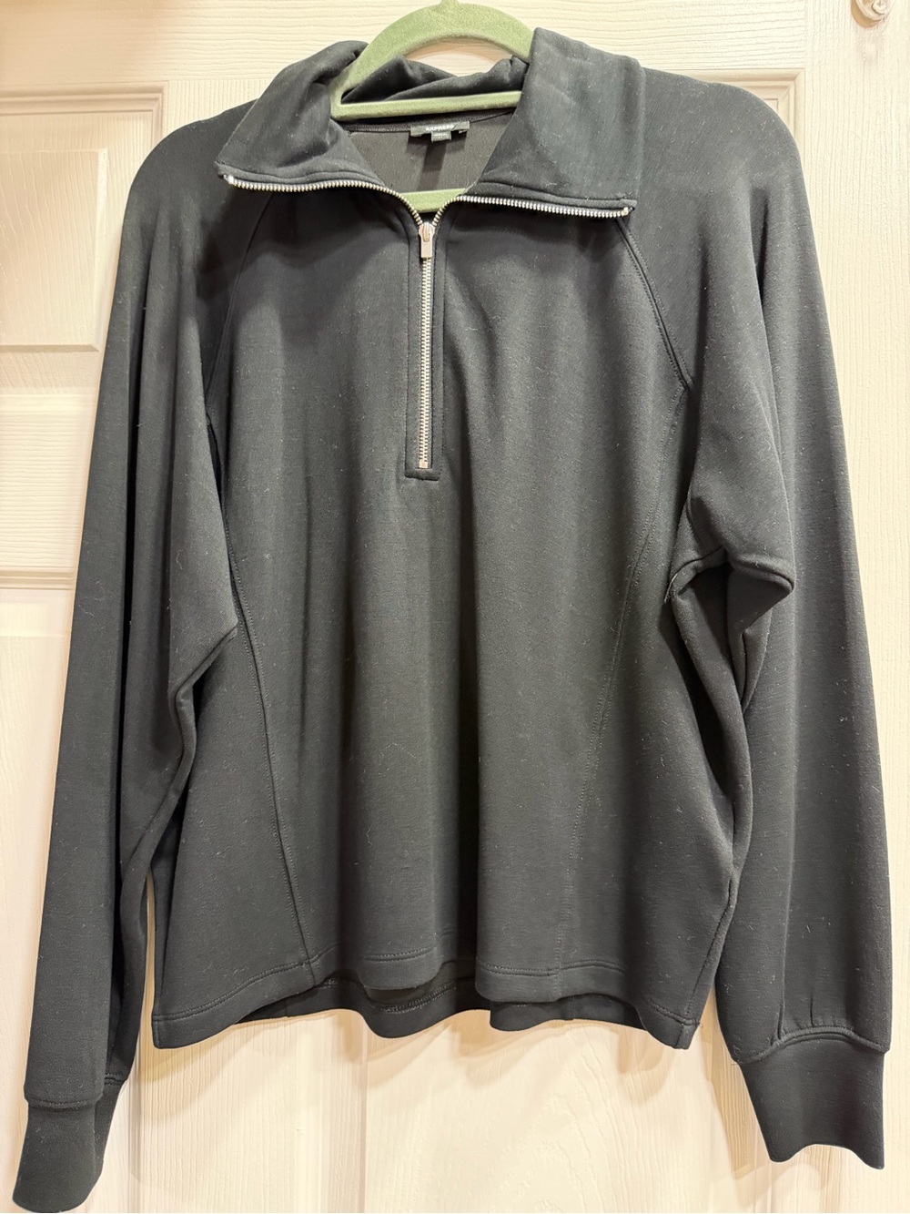 Women’s Black Quarter-Zip Pullover Sweater